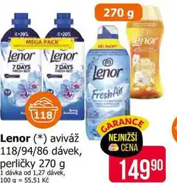 Teta Lenor Unstoppables Vonné Perličky 270g, vybrané druhy nabídka