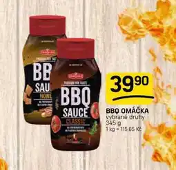 Flop BBQ OMÁČKA vybrané druhy nabídka