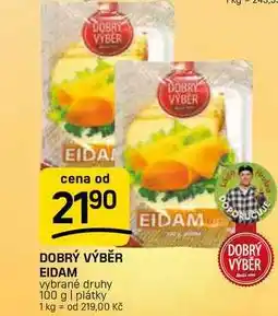 Flop DOBRÝ VÝBĚR EIDAM vybrané druhy 100 g | plátky nabídka