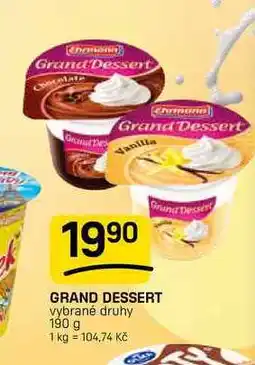 Flop GRAND DESSERT vybrané druhy nabídka