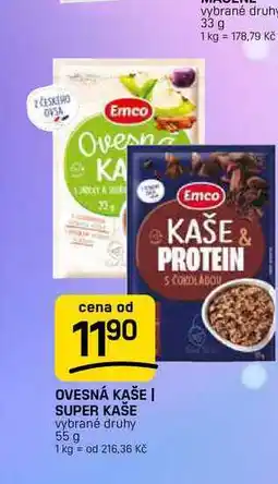 Flop OVESNÁ KAŠE I SUPER KAŠE vybrané druhy nabídka
