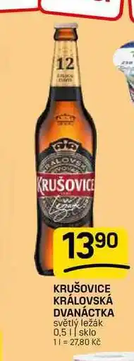 Flop KRUŠOVICE KRÁLOVSKÁ DVANÁCTKA světlý ležák nabídka
