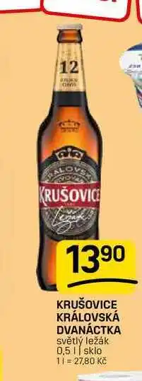 Flop KRUŠOVICE KRÁLOVSKÁ DVANÁCTKA světlý ležák nabídka