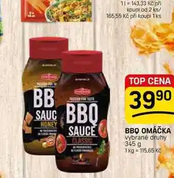 Flop BBQ OMÁČKA vybrané druhy nabídka