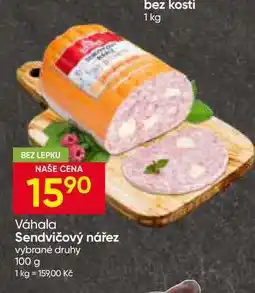 Hruška Váhala Sendvičový nářez vybrané druhy nabídka