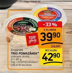 Flop TRIO POMAZÁNEK* vybrané druhy nabídka