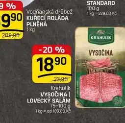 Flop VYSOČINA | LOVECKÝ SALÁM nabídka