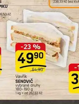 Flop SENDVIČ vybrané druhy nabídka