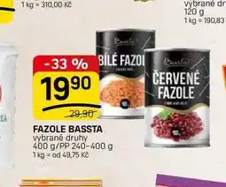 Flop FAZOLE BASSTA vybrané druhy 400 g/PP nabídka