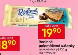 Hruška Rodinné polomáčené sušenky vybrané druhy nabídka