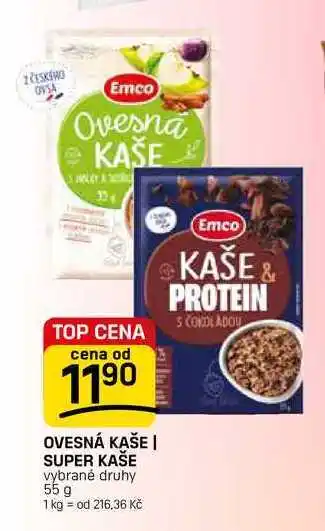 Flop OVESNÁ KAŠE | SUPER KAŠE vybrané druhy nabídka