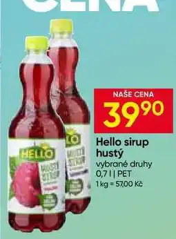 Hruška Hello Hustý sirup 700ml, vybrané druhy nabídka