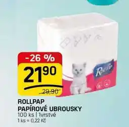 Flop PAPÍROVÉ UBROUSKY 100 ks | 1vrstvé 1 ks nabídka
