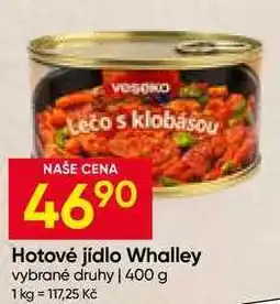 Hruška Hotové jídlo Whalley vybrané druhy nabídka