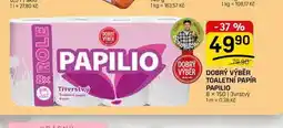 Flop DOBRÝ VÝBĚR TOALETNÍ PAPÍR PAPILIO 8 × 150/3 vrstvý nabídka