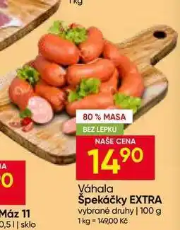 Hruška Váhala Špekáčky EXTRA vybrané druhy nabídka