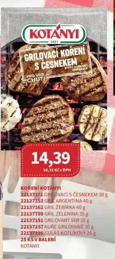 Kubík potraviny Koření kotányi nabídka