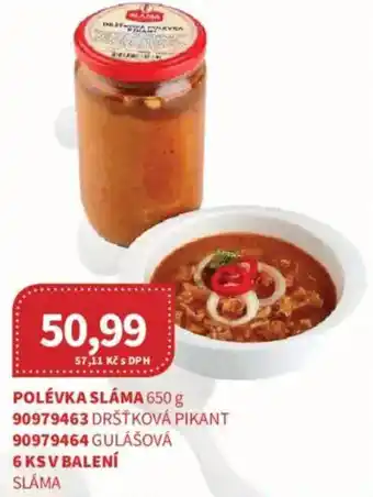 Kubík potraviny Polévka sláma nabídka