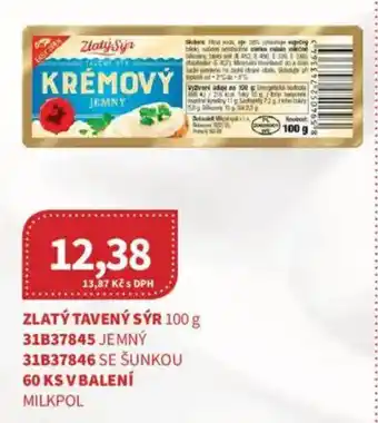 Kubík potraviny Zlatý tavený sýr nabídka