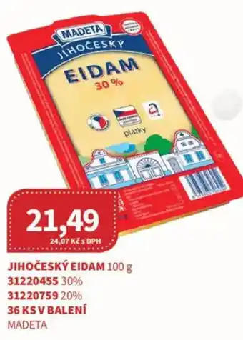 Kubík potraviny MADETA Jihočeský eidam nabídka