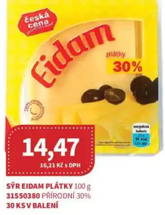 Kubík potraviny Sýr eidam plátky nabídka