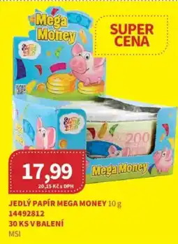 Kubík potraviny Jedlý papír mega money nabídka