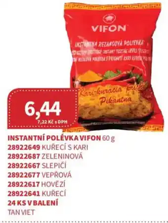 Kubík potraviny Instantní polévka vifon nabídka