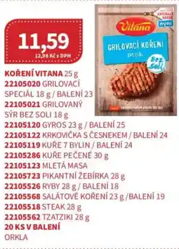 Kubík potraviny Koření vitana nabídka