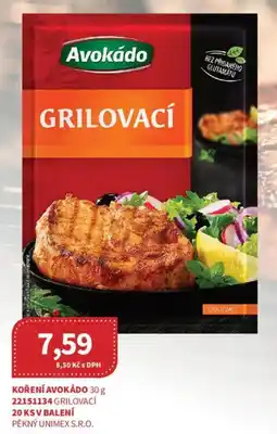 Kubík potraviny Koření avokádo nabídka