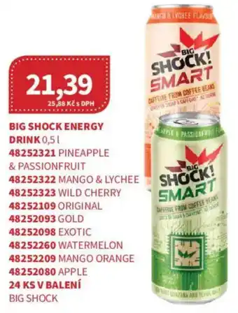 Kubík potraviny Big shock energy drink nabídka