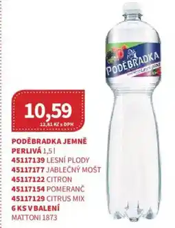 Kubík potraviny Poděbradka jemně perlivá nabídka