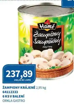 Kubík potraviny Hame Žampiony krájené nabídka