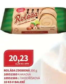 Kubík potraviny Roláda zdobená nabídka