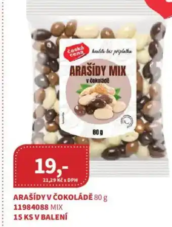 Kubík potraviny Arašídy v čokoládĕ nabídka