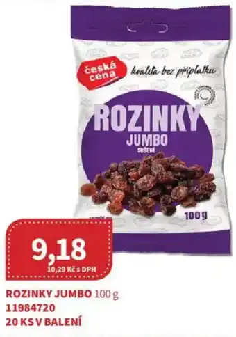 Kubík potraviny Rozinky jumbo nabídka
