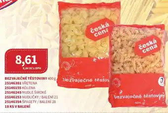 Kubík potraviny Bezvaječné těstoviny nabídka