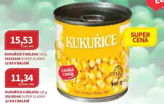 Kubík potraviny Kukuřice v nálevu nabídka