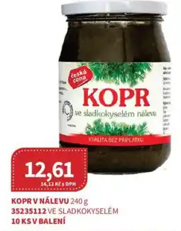 Kubík potraviny Kopr v nálevu nabídka