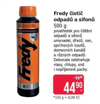 Fredy čistič odpadů a sifonů