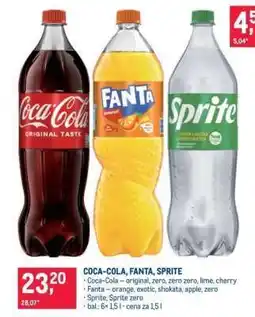 Makro Coca-Cola, Fanta, Sprite nabídka