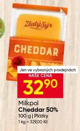 Hruška Milkpol Cheddar 50 % nabídka