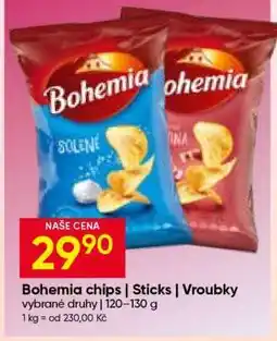 Hruška Bohemia Chips/Sticks/Vroubky nabídka