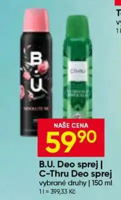 Hruška B.U. Deo sprej, C-Thru Deo sprej nabídka