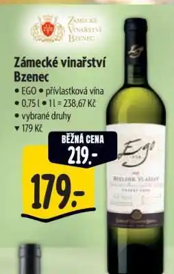 Albert Zámecké vinařství Bzenec EGO nabídka