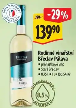 Albert Rodinné Vinařství Břeclav Pálava nabídka