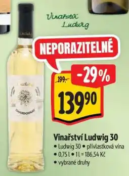 Albert Vinařství Ludwig 30 nabídka