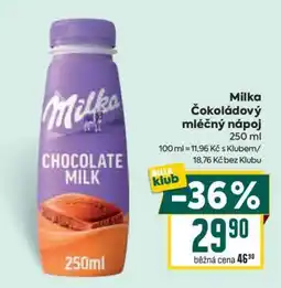 Billa Milka čokoládový mléčný nápoj nabídka