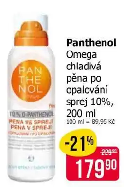 Teta Panthenol Omega chladivá pěna po opalování sprej 10% 200 ml nabídka