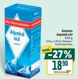 Billa Solsan Alpská sůl nabídka