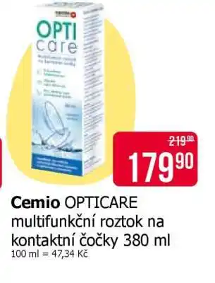 Teta Cemio OPTICARE multifunkční roztok na kontaktní čočky 380 ml nabídka